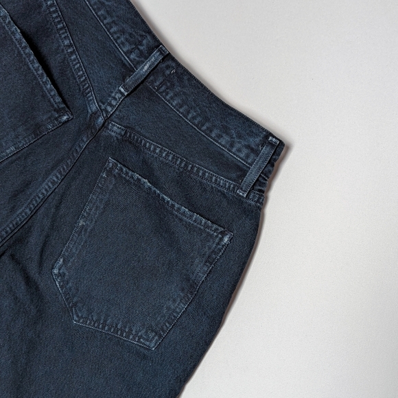 AGOLDE Riley Jeans High Rise Straight Raw Hem Parish Black 25  Aritzia - Picture 10 of 14